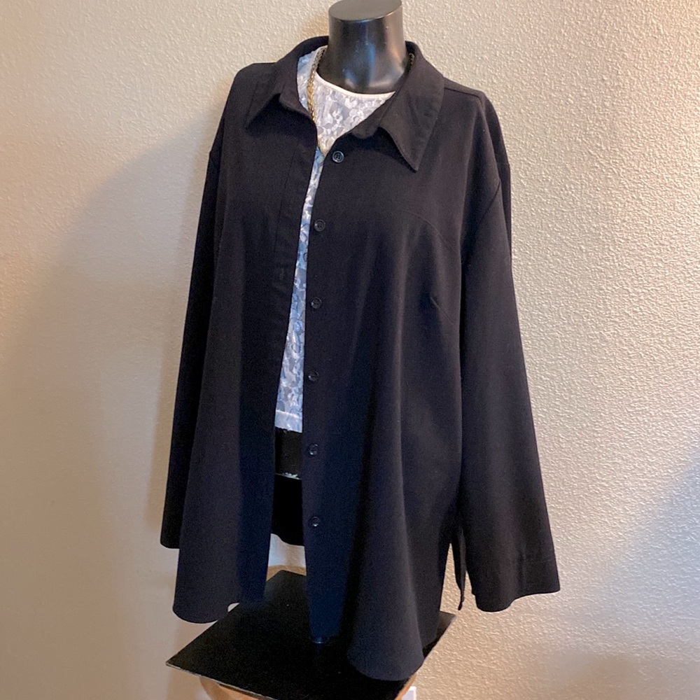 George Women Black Button Down Shirt